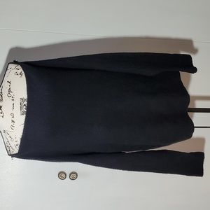 Treasure & Bond - Womens Black Oversized Knit off Shoulder Sweater Sz.1X